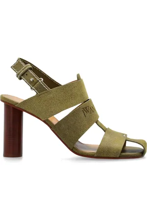 J.W.Anderson Schoenen, Dames, Groen, 36 EU, Leer, Sandalen met hak