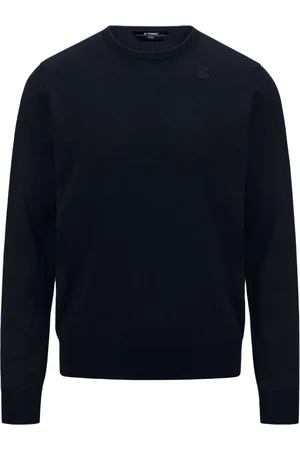 K-Way Truien, Heren, Blauw, S, Wol, Rondgebreide trui