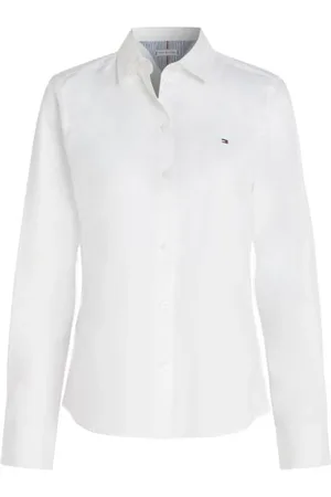 Tommy Hilfiger Blouses & Shirts, Dames, Wit, M, Katoen, Co Regular Shirt
