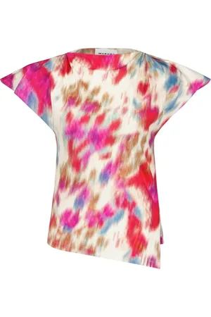 Isabel Marant Blouses & Shirts, Dames, Veelkleurig, L, Katoen, Abstract Pattern Top