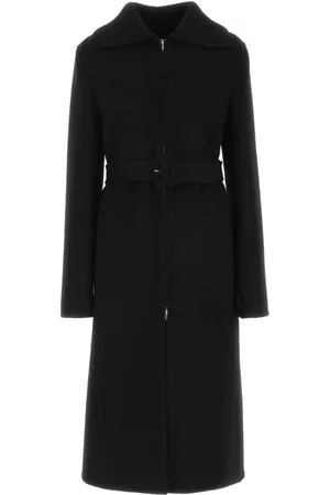 Jil Sander Mantels, Dames, Zwart, S, Wol, Wollen Blend Jas