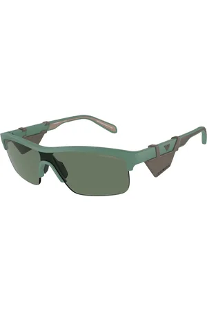 Emporio Armani Accessoires, Heren, Groen, 35 MM, Zonnebril Ea 4218 Zwart