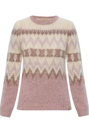 Woolrich Truien, Dames, Roze, S, Wol, Fair Isle wollenmix trui