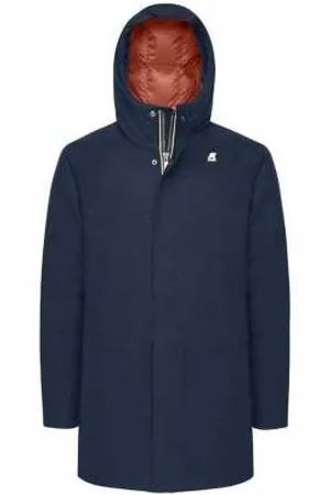 K-Way Mantels, Heren, Blauw, XL, Katoen, Logo Down Jacket