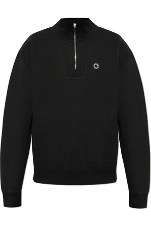 Kenzo Sweatshirts & Hoodies, Heren, Zwart, L, Katoen, Sweatshirt met Logo Patch