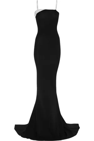 Jacquemus Kleedjes, Dames, Zwart, S, Leer, Aro Maxi-jurk