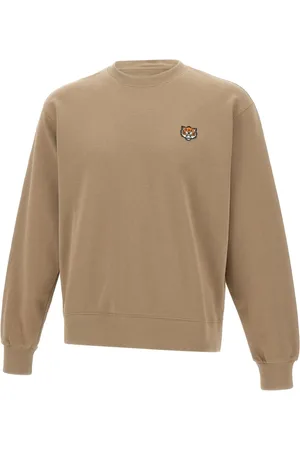Kenzo Truien, Heren, Bruin, XL, Katoen, Happy Tiger Sweater Bruin
