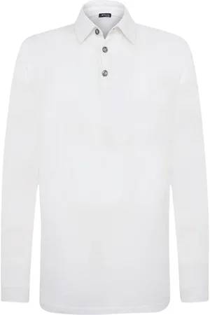 Kiton Tops, Heren, Wit, 2Xl, Katoen, Jersey Poloshirt Katoen Wit