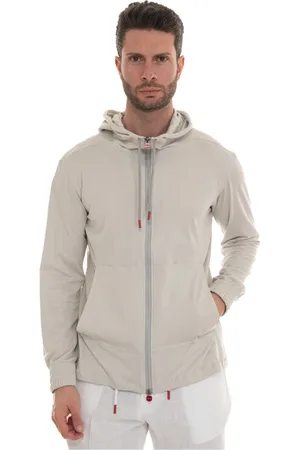Kiton Jassen, Heren, , L, Katoen, Hooded Zip Sweatshirt