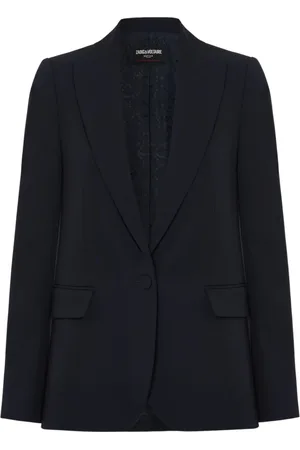 Zadig & Voltaire Jassen, Dames, Blauw, S, Wol, Valse Grain de Poudre Blazer