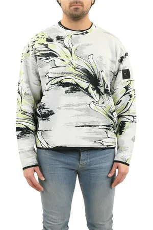Stone Island Tops, Heren, Veelkleurig, M, Katoen, Long Sleeve Truien