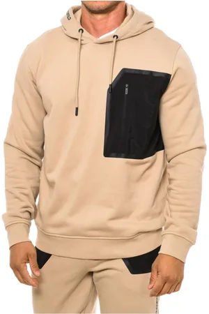 Karl Lagerfeld Sweatshirts & Hoodies, Heren, Bruin, L, Katoen, Hooded Sweatshirt met Ritszak