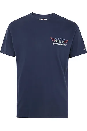 MC2 SAINT BARTH Tops, Heren, Blauw, L, Klassiek St. Barth T-shirt