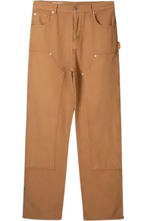 Garment Workshop Broeken, Heren, Bruin, XS, Werkbroek in Beige