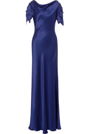 Alberta Ferretti Kleedjes, Dames, Blauw, L, Elegante Blauwe Jurk voor Vrouwen