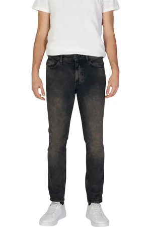HUGO BOSS Jeans, Heren, Blauw, W32 L32, Katoen, Blauwe Jeans met Worn-Out Effect