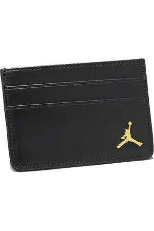 Jordan Accessoires, unisex, Zwart, ONE Size, Leer, Zwarte zwarte portemonnee met Jumpman logo