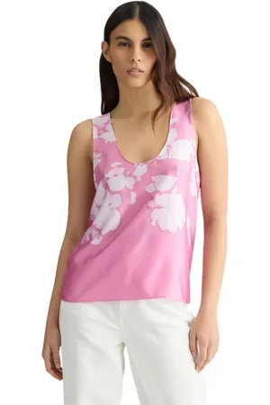 Liu Jo Tops, Dames, Roze, M, Satijn, Satijnen Roze Elegante Top