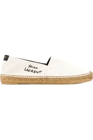 Saint Laurent Schoenen, Dames, , 39 EU, Katoen, Espadrilles met logo-borduursel