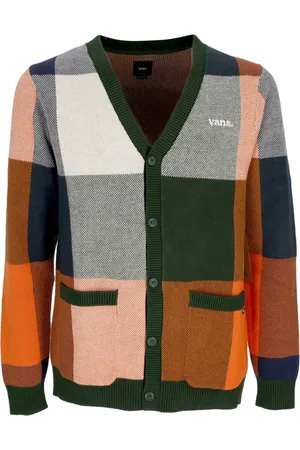 Vans Truien, Heren, Veelkleurig, L, Katoen, Geruite Cardigan Sweater Mountain View
