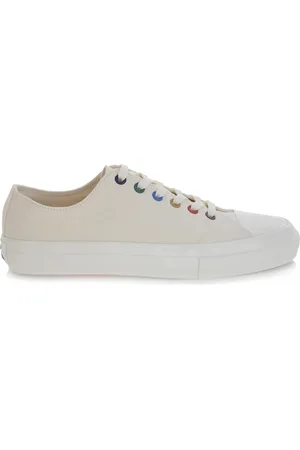 Paul Smith Schoenen, Heren, Wit, 43 EU, Katoen, Witte Canvas Sneakers Kinsey Style