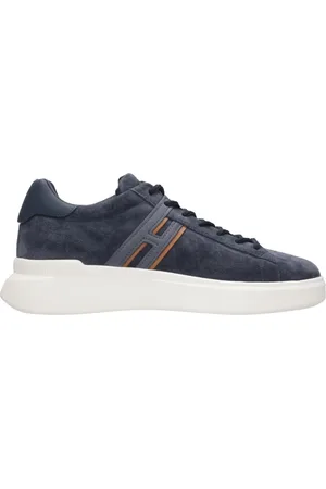Hogan Schoenen, Heren, Blauw, 41 EU, Suède, Fluid Blauwe Sneakers met Gestroomlijnde Zool