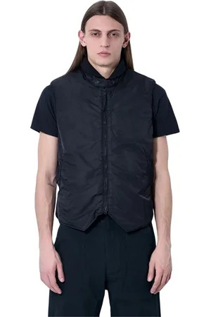 ENGINEERED GARMENTS Jassen, Heren, Zwart, XL, Nylon, Nylon Shell Vest met Ritssluiting