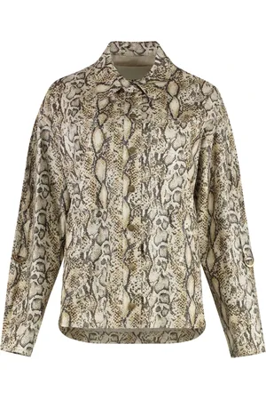 Isabel Marant Blouses & Shirts, Dames, Veelkleurig, XS, Katoen, Snake Print Linnen Katoenen Shirt