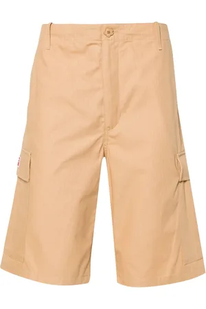 Kenzo Korte broeken, Heren, Bruin, XL, Katoen, Cargo Workwear Shorts