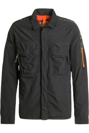 Parajumpers Jassen, Heren, Zwart, XS, Nylon, Nylon Canvas Overshirt Lichtgewicht Stijl