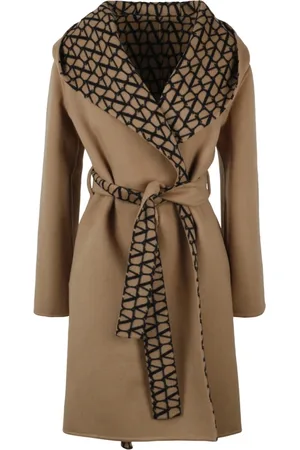 VALENTINO GARAVANI Mantels, Dames, Bruin, M, Wol, Double Coat