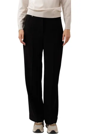 PESERICO SIGN Broeken, Dames, Zwart, XS, Polyester, Klassieke Straight Leg Broek