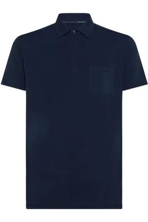 RRD Tops, Heren, Blauw, L, Blauw Polo Shirt met Zak