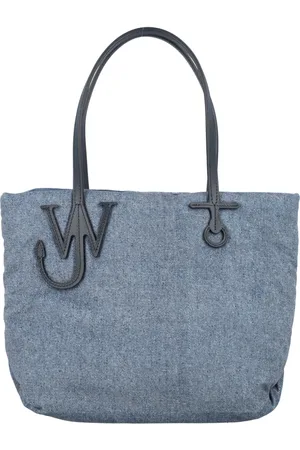 J.W.Anderson Tassen, unisex, Blauw, ONE Size, Katoen, Puffy Anchor Small Tote Bag