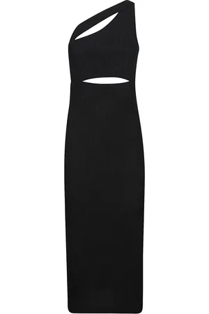 IRO Kleedjes, Dames, Zwart, L, Kirra Asymmetrische Midi Jurk
