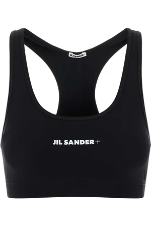 Jil Sander Tops, Dames, Zwart, L, Nylon, Stretch Nylon Crop Top