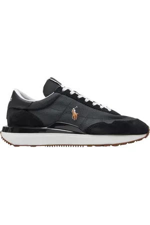 Ralph Lauren Schoenen, Heren, Zwart, 43 EU, Zwarte Casual Sneakers van Textiel