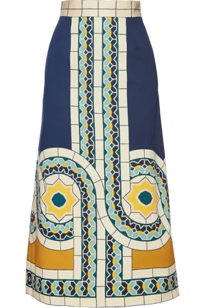La DoubleJ Rokken, Dames, Blauw, S, Katoen, Baia Rok - Flatterend A-lijn Silhouet