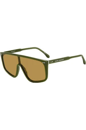 Isabel Marant Accessoires, Dames, Groen, ONE Size, Groen/Gele Zonnebril