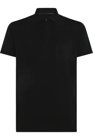 RRD Tops, Heren, Zwart, M, Zwarte Polo Shirt Stijlvol Modern Ontwerp