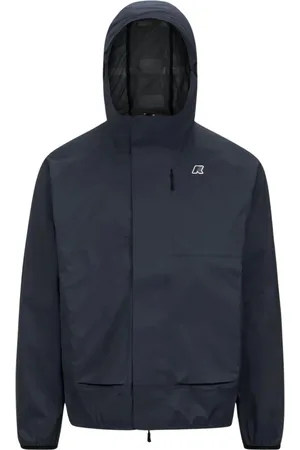 K-Way Jassen, Heren, Blauw, S, Intens Blauwe Jas voor Regenachtige Dagen