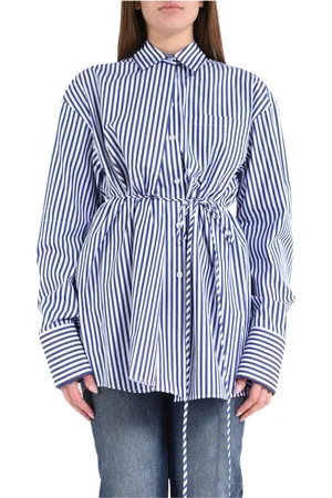 Sportmax Blouses & Shirts, Dames, Veelkleurig, M, Katoen, Oversized Signature Model Overhemdjurk