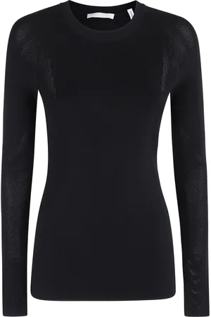 Helmut Lang Truien, Dames, Zwart, M, Polyester, Elite Sport Top Lange Mouw Zwart