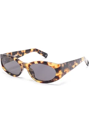 Jacquemus Accessoires, Dames, Veelkleurig, ONE Size, Ovale montuur zonnebril