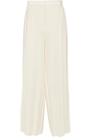 Joseph Broeken, Dames, Wit, XL, Polyester, Luchtige Plissé Casual Broek