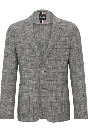 HUGO BOSS Jassen, Heren, Blauw, XL, Wol, Blazer