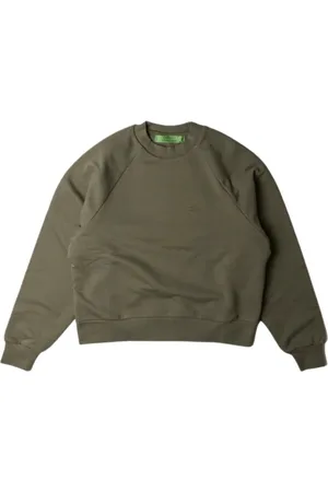 Garment Workshop Sweatshirts & Hoodies, Heren, Groen, L, Dubbele laag Crewneck in Four Leaf
