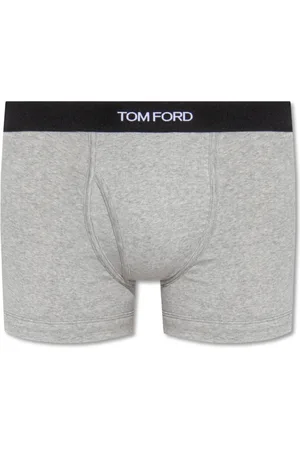 Tom Ford Ondergoed, Heren, Grijs, S, Katoen, Boxer met logoband