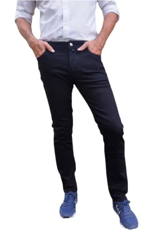 Jacob Cohen Broeken, Heren, Blauw, W35, Katoen, Slim Fit Katoenmix Chino`s