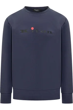 Kiton Sweatshirts & Hoodies, Heren, Blauw, S, Katoen, Sweatshirt